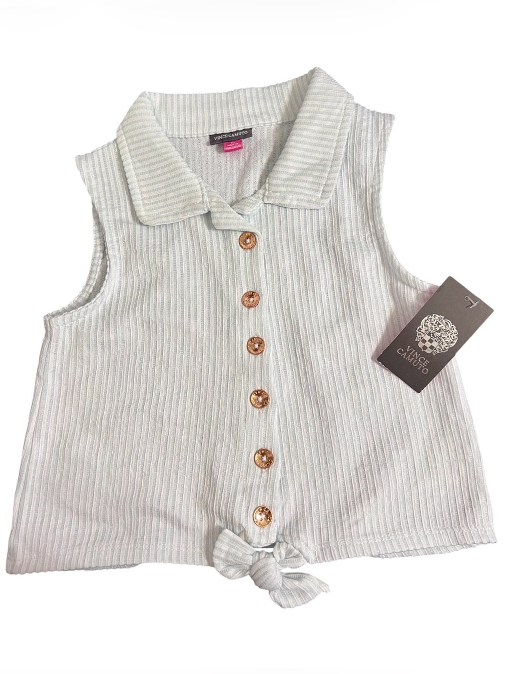 Vince Camuto Girls Size 10 Sleeveless Tie-Front Top NWT